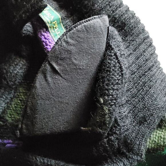 Vintage 80's Verra Pelle London Italy Mohair Sweater Unisex Medium - Picture 9 of 11